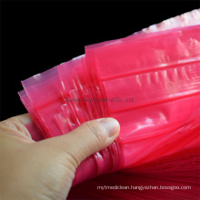 ESD PE Pink Bags with Zipper for Packaging Electronic Products